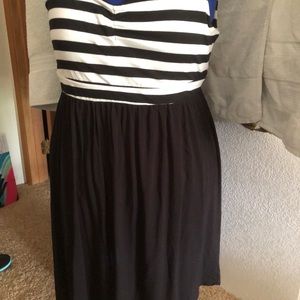 Torrid black and white striped dress